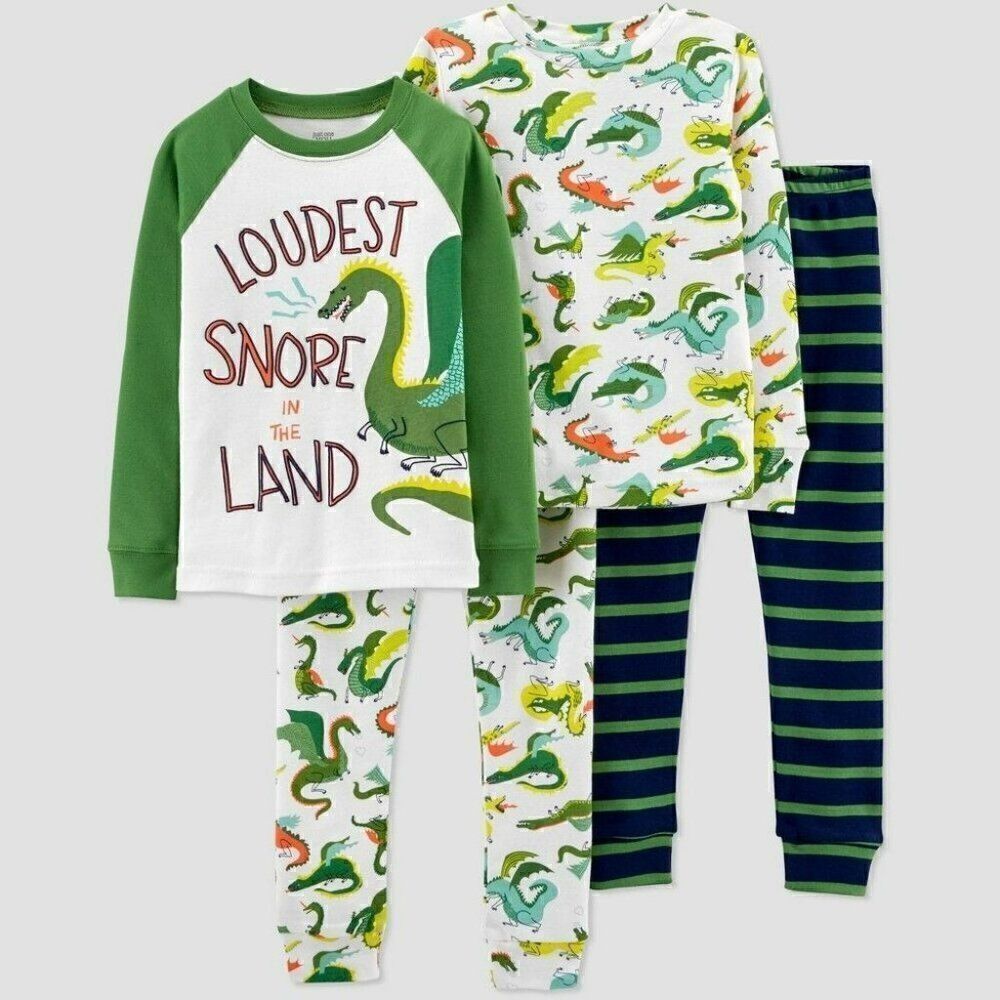 Toddler Boys' 4pc - 12M - Dino Pajama Set - Just One You Made by Carter's